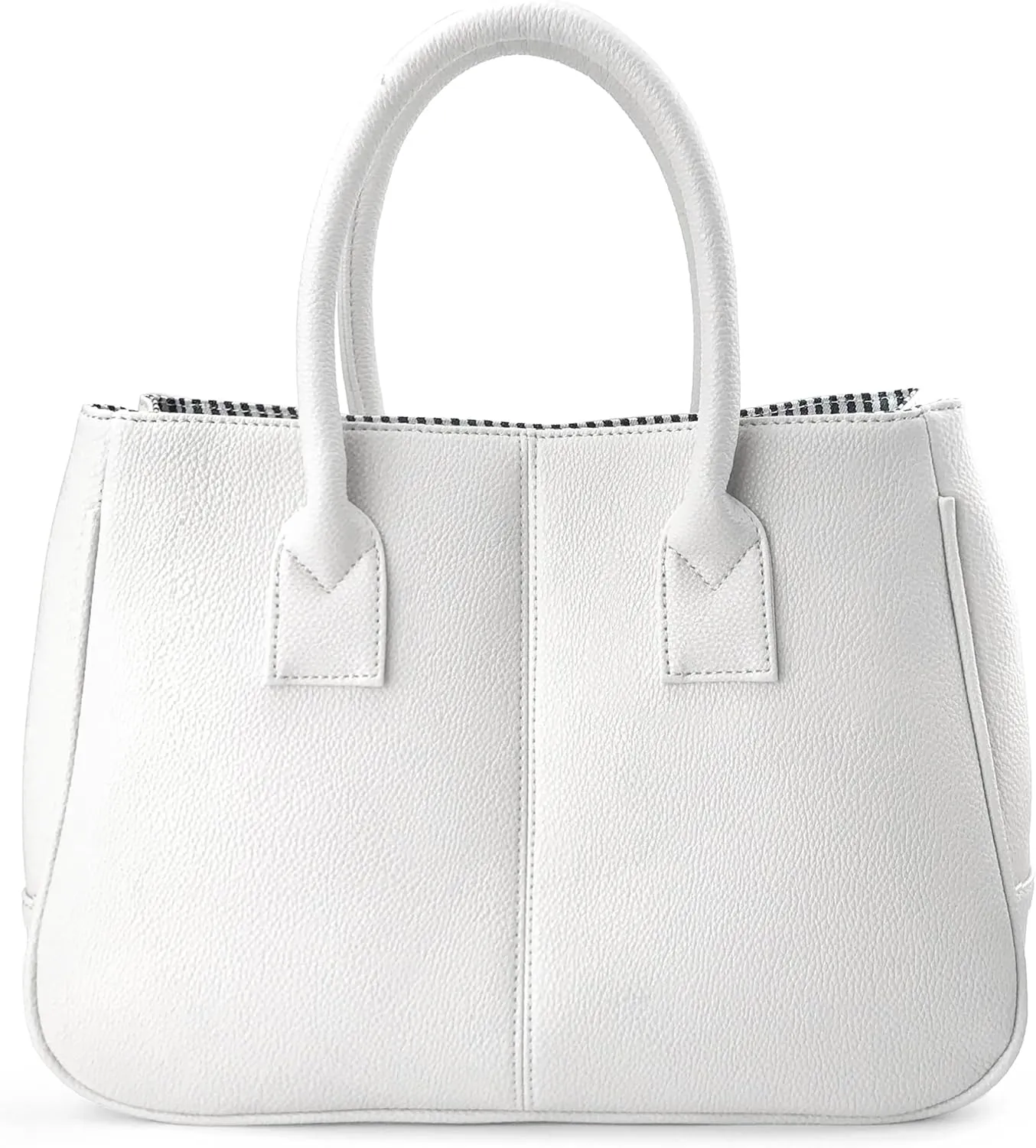 HOXIS Classical Office Lady Minimalist Pebbled Faux Leather Handbag Tote/Magnetic Snap Purse