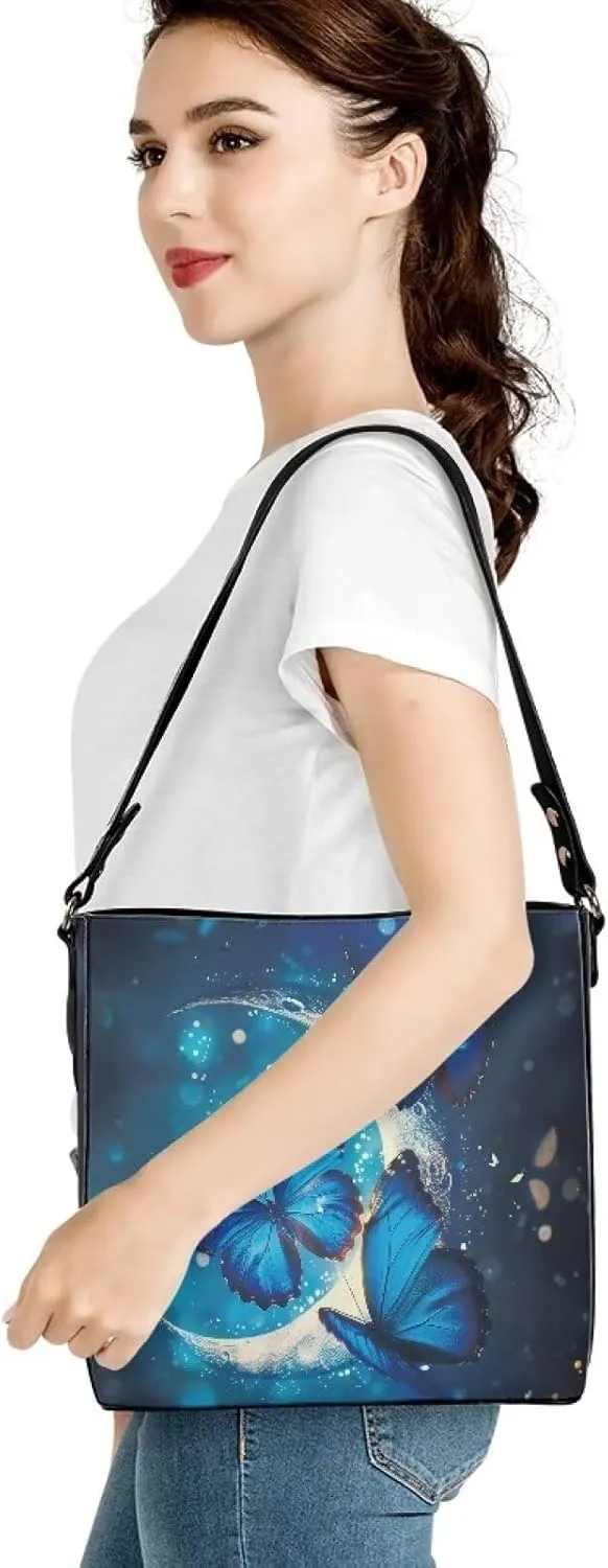 HUGS IDEA Hobo Bags for Women PU Leather Handbag Crossbody Bucket Tote Purse Ladies Shoulder Bags