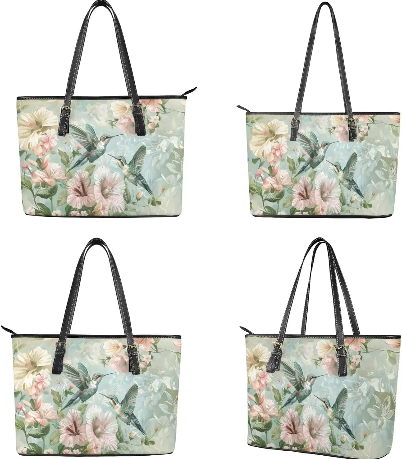 HUGS IDEA Leather Handbags for Women Soft Shoulder Tote Purses Bucket Bags Laptop Bag