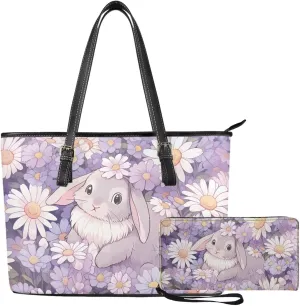 HUGS IDEA Leather Handbags for Women Soft Shoulder Tote Purses Bucket Bags Laptop Bag