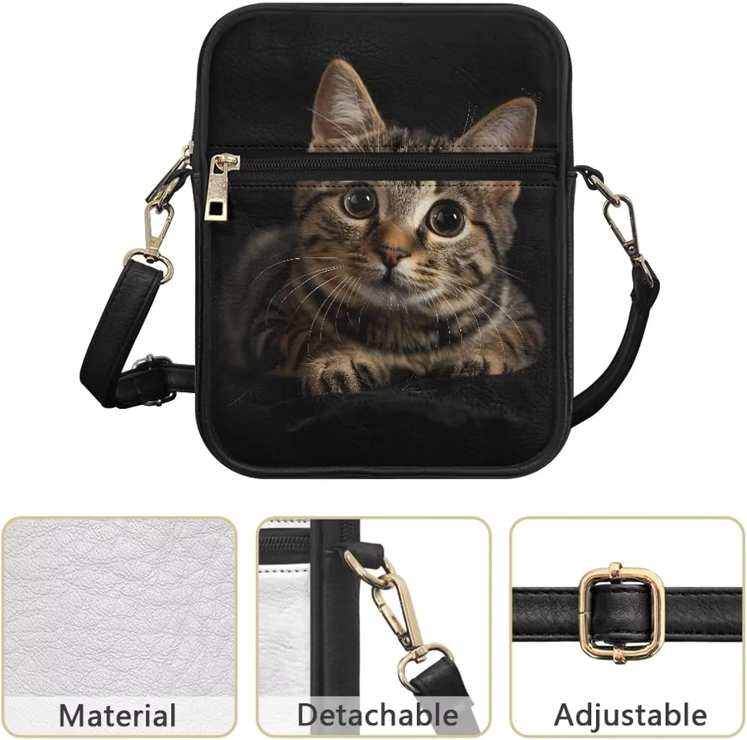 HUGS IDEA Messenger Bag for Women Crossbody Purse with Adjustable Strap Handbag