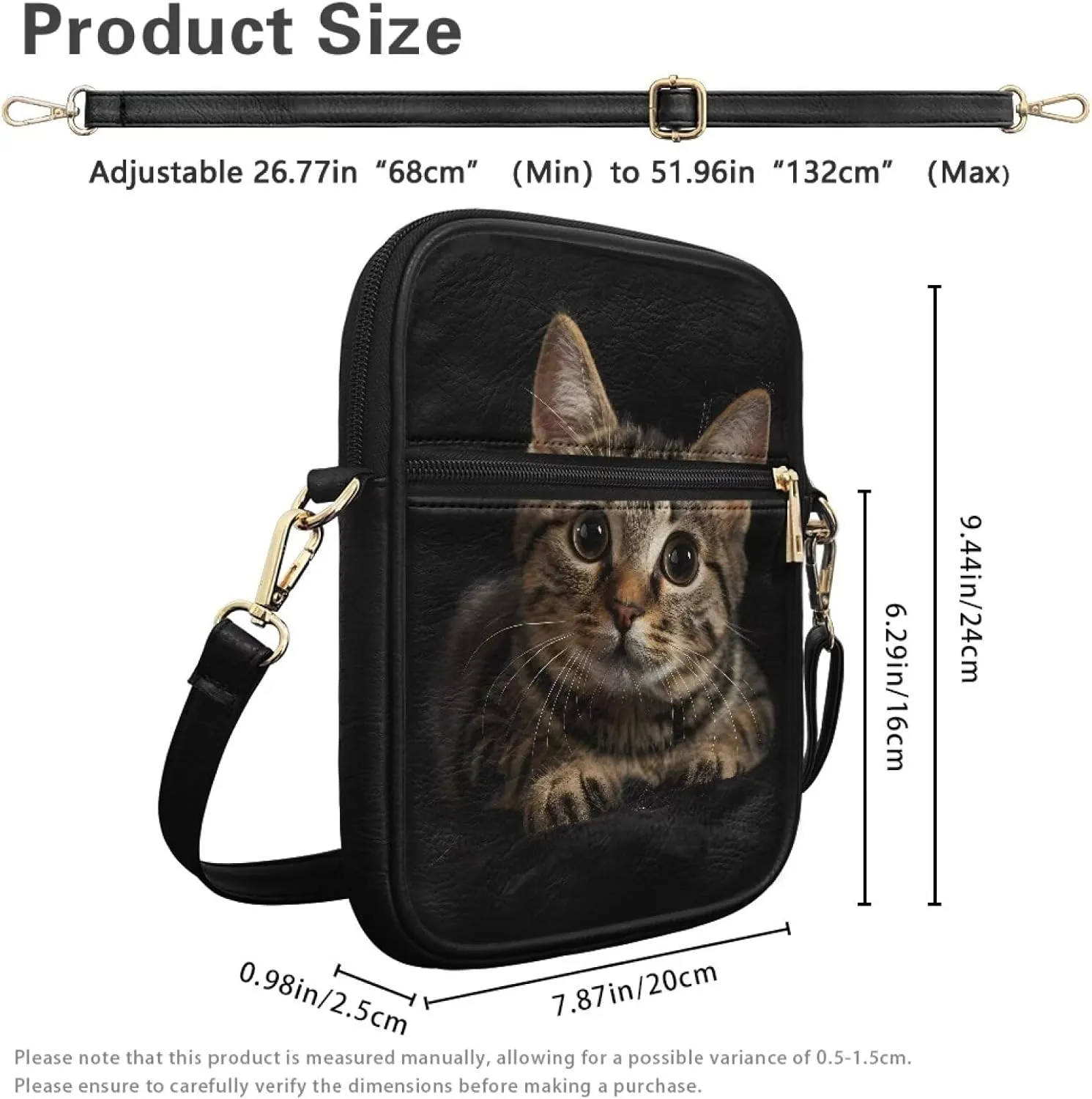 HUGS IDEA Messenger Bag for Women Crossbody Purse with Adjustable Strap Handbag