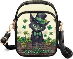 HUGS IDEA Small Women's Crossbody Bag Cell Phone Purse with Adjustable Shoulder Strap for Work Travel