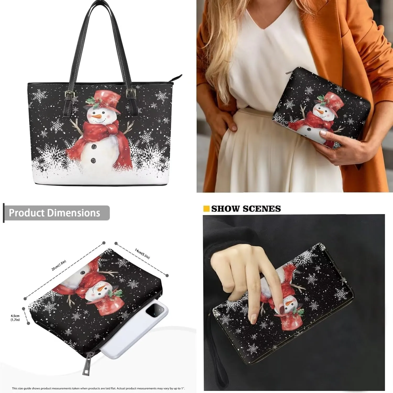 HUGS IDEA Women Soft Leather Totes Shoulder Bag Purses and Handbags with Top Handle Zipper Closure