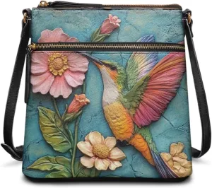 HUGS IDEA Women's Crossbody Purse for Work Large Leather Handbag with Adjustable Shoulder Strap