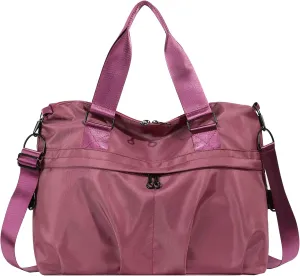 I IHAYNER Travel Weekender Bags for Women, Travel Duffle Bag with Laptop Compartment, Carry on Overnight Bag with Luggage Sleeve for Travel Gym, Purple