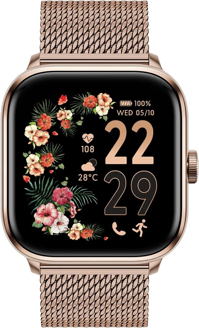 ICE-WATCH - Ice Smart 2.0 - Square Connected Watch with Silicon or Metal Strap - (1.7 Inches) - iOS, Android Water Resistant Smartwatch - Bluetooth, Pedometer, Games