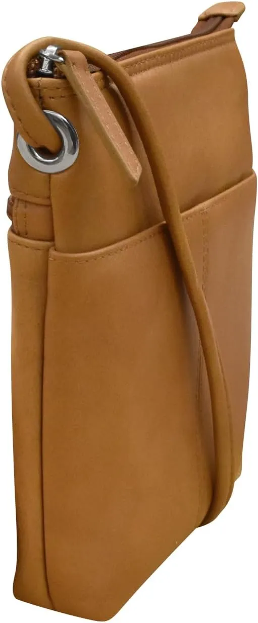 ili New York Leather Mini Sac Crossbody - Genuine Leather Crossbody Bags for Women with RFID Blocking, Adjustable Strap