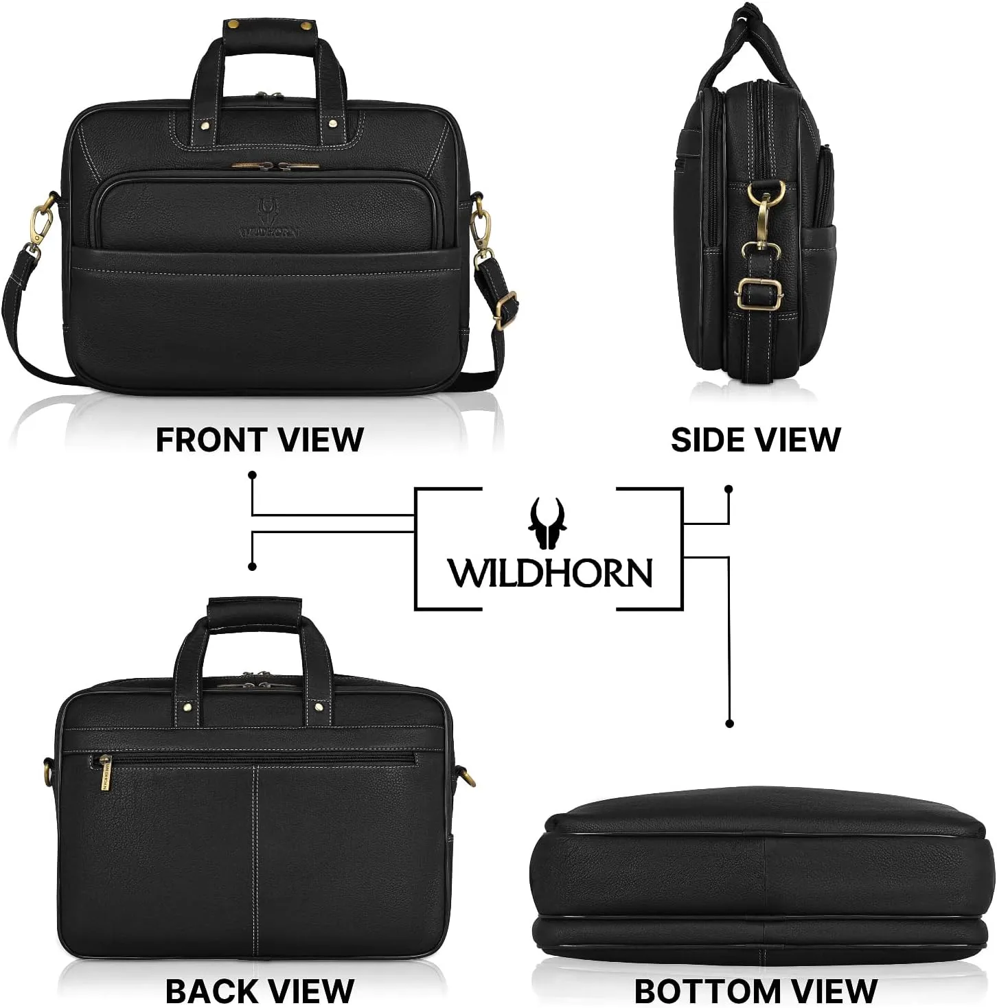 India Leather 16 inches Messenger Bag (MB584)