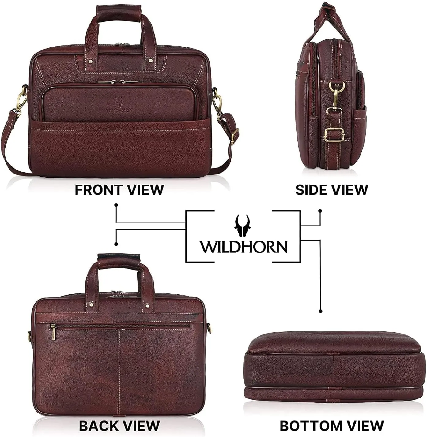 India Leather 16 inches Messenger Bag (MB584)