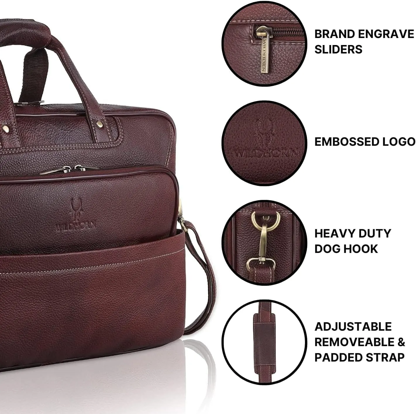 India Leather 16 inches Messenger Bag (MB584)
