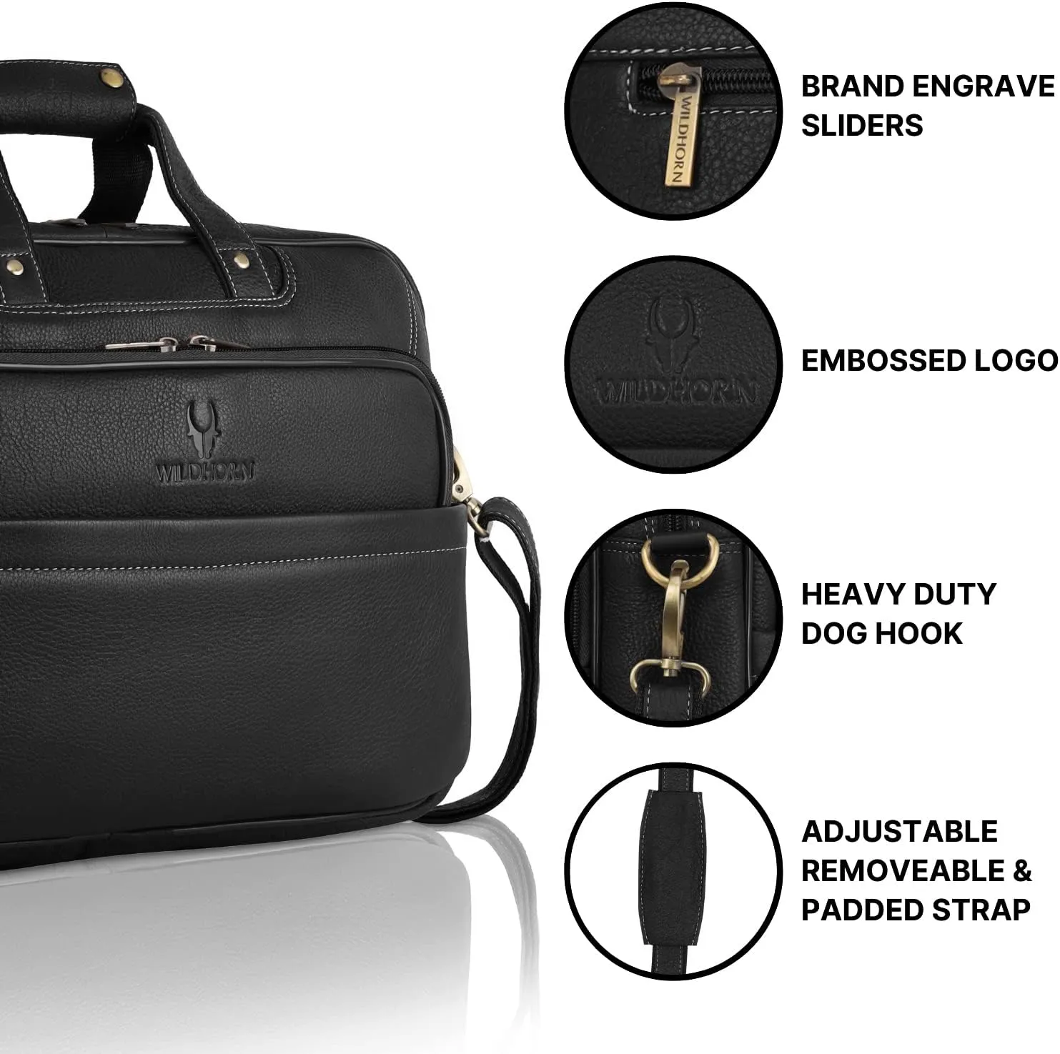 India Leather 16 inches Messenger Bag (MB584)