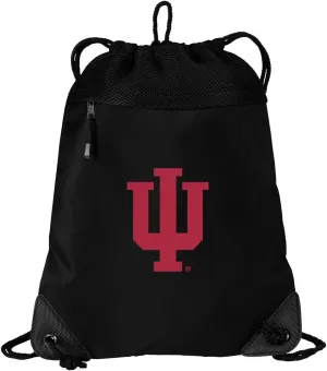 Indiana University Drawstring Bag IU Logo Cinch Pack Backpack UNIQUE MESH & MICROFIBER