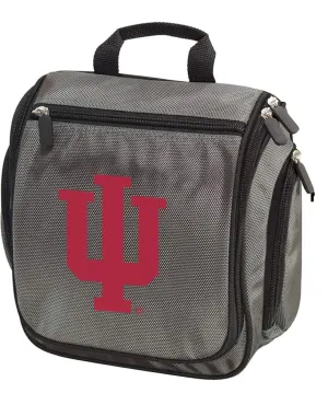 Indiana University Toiletry Bags or IU Logo Shaving Kit for Men - HANGABLE Overnight Travel Bag