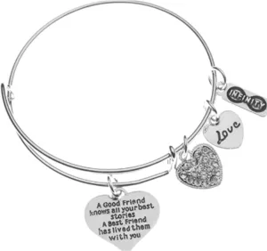 Infinity Collection Best Friends Bracelets- Not Sisters By Blood But Sisters By Heart Bracelet- Friend Jewelry- Gift for Friends