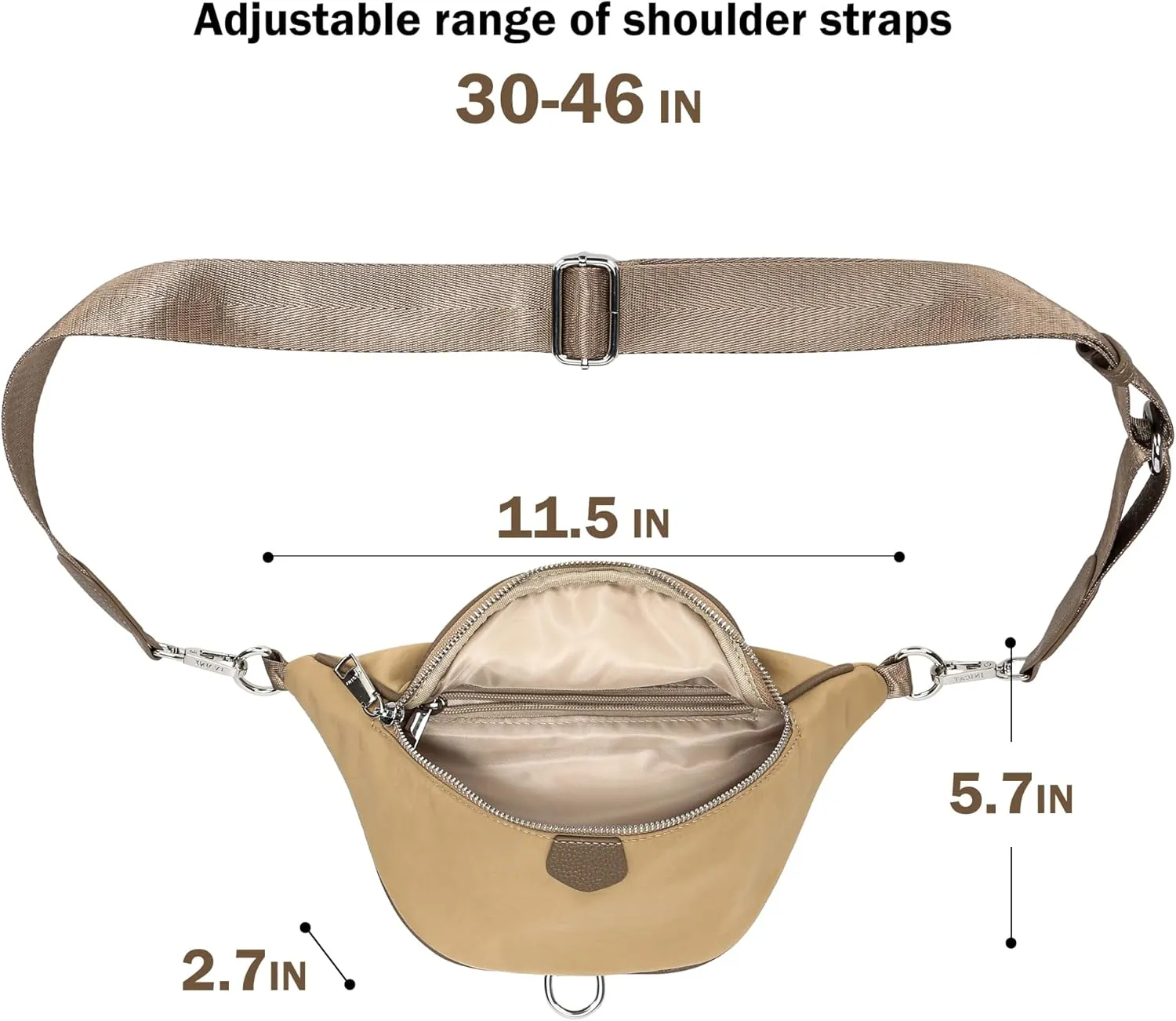 INICAT Fanny Packs for Women,Fashion Waist Packs Crossbody Bum Bag with Adjustable Strap for Travel Sport