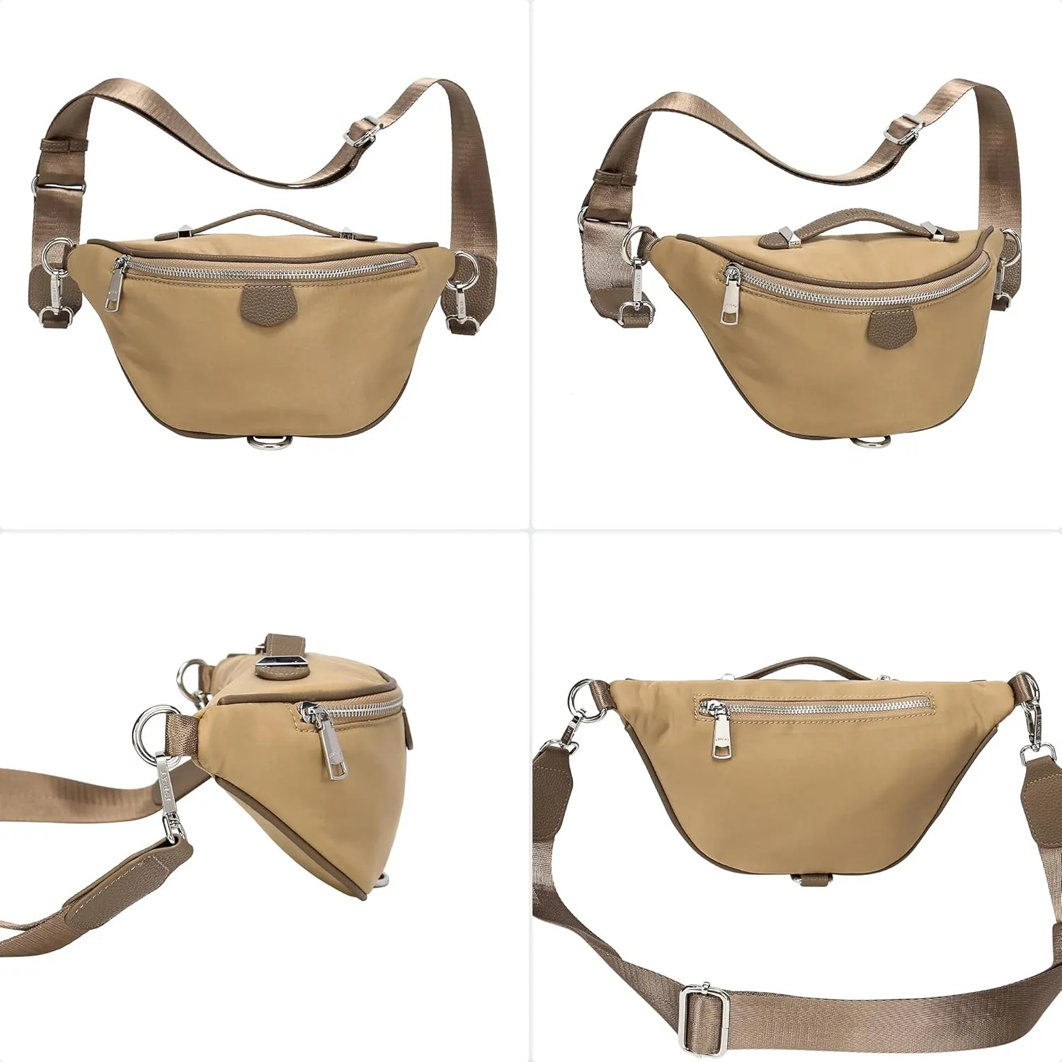 INICAT Fanny Packs for Women,Fashion Waist Packs Crossbody Bum Bag with Adjustable Strap for Travel Sport