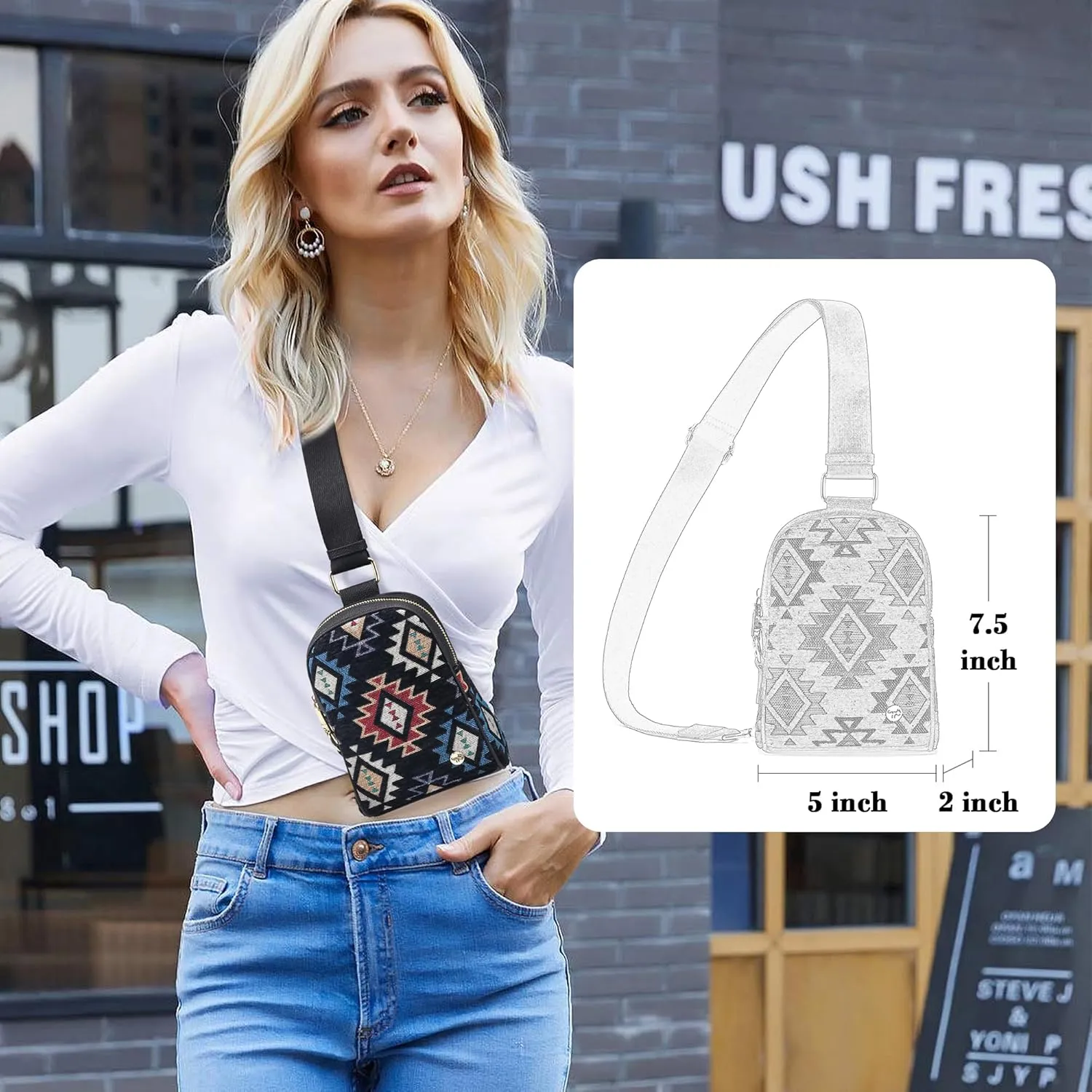 INICAT Travel Small Sling Bag Leather Crossbody Bags for Women Fanny Packs Cross Body Bag for Woman Cross Body Purses