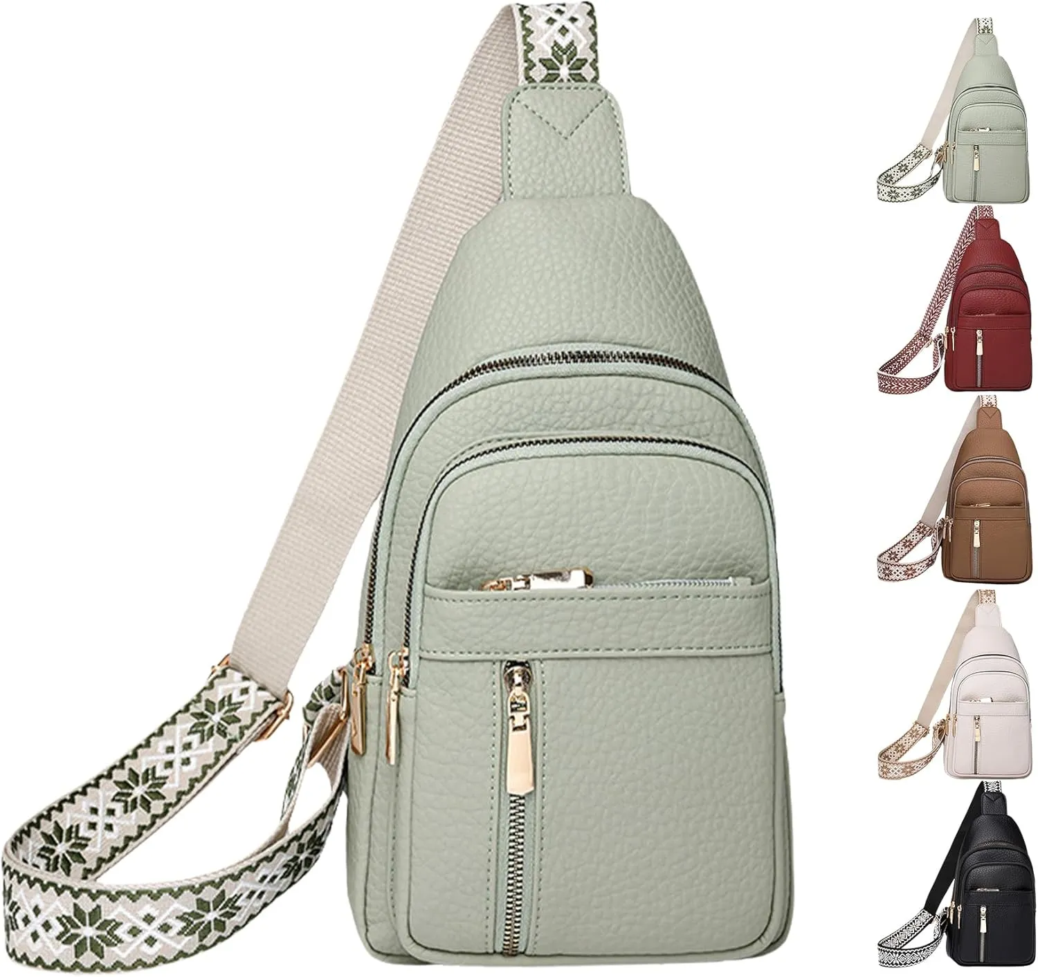 Interprek Crossbody Bag, Respectivelk Crossbody Leather Bags for Women, Adjustable Strap for Travel