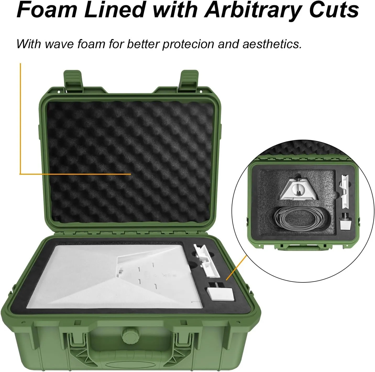IP67 Waterproof Portable Protective Case for Starlink Mini, Hard Handbags, Starlink Mini Carrying Case, Heavy Duty Perfectly Protection (Green)