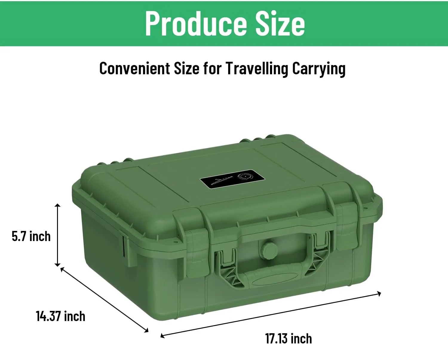 IP67 Waterproof Portable Protective Case for Starlink Mini, Hard Handbags, Starlink Mini Carrying Case, Heavy Duty Perfectly Protection (Green)