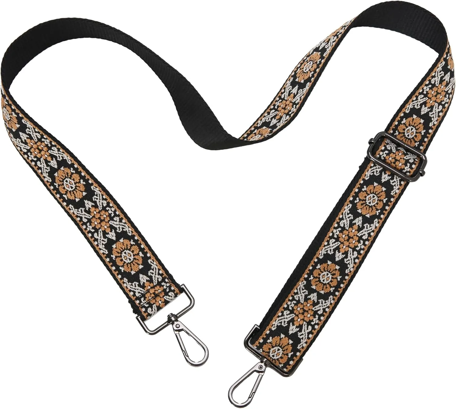 Iswee Wide Purse Straps Replacement Crossbody，Shoulder Bag Strap，Boho Guitar Purse Strap，Adjustable Replacement Strap