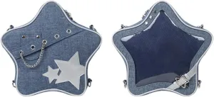 Ita Bag Star Pins Display Backpack with Insert Single Shoulder Bag Crossbody Bag Handbag and Purse for Women (Denim navy)