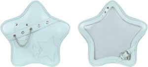 Ita Bag Star Pins Display Backpack with Insert Single Shoulder Bag Crossbody Bag Handbag and Purse for Women (PU blue 2)