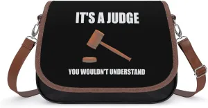 It's S Judge You Wouldn't Understand Leather Crossbody Bags for Women Travel Shoulder Backpack Messenger Bag Adjustable Shoulder Strap