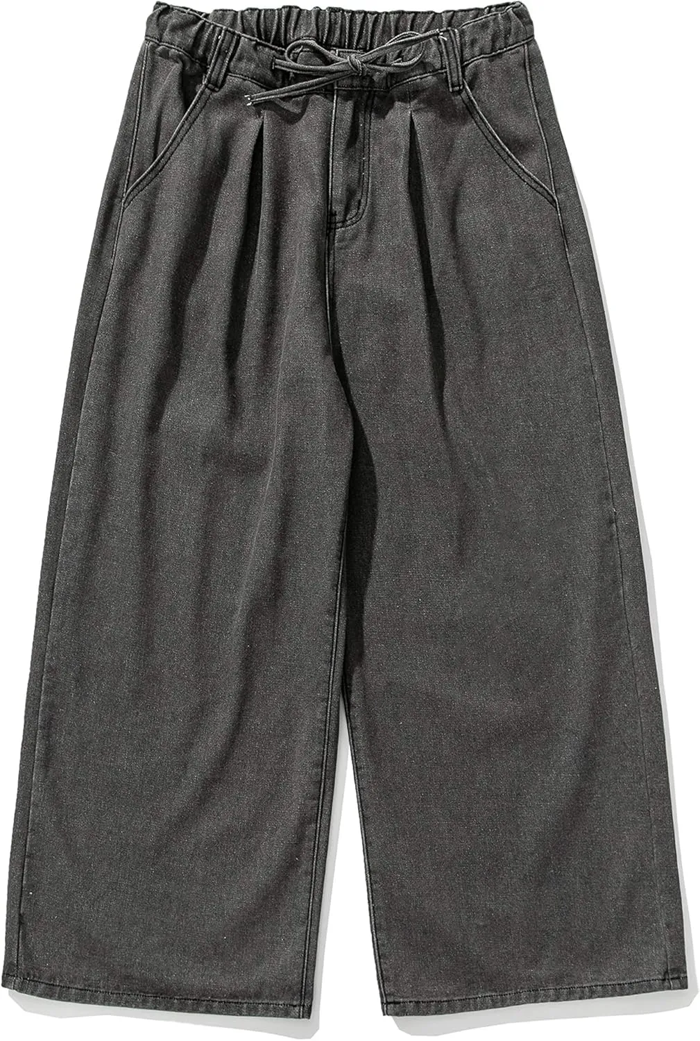Jeans Men's Big Wide Pants Cotton Relaxed-Fit Carpenter Jean Denim Pants Hip Hop Blue Black M-5XL