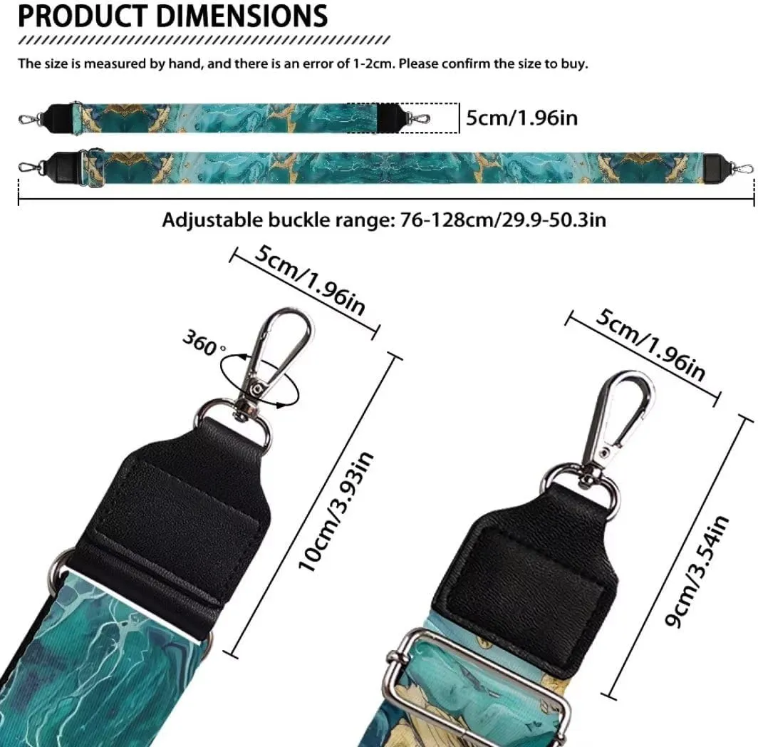 Jeiento Replacement Adjustable Shoulder Strap Purse Strap Soft Handbag Crossbody Laptop Bag Strap for Women Girls,5 cm Wide