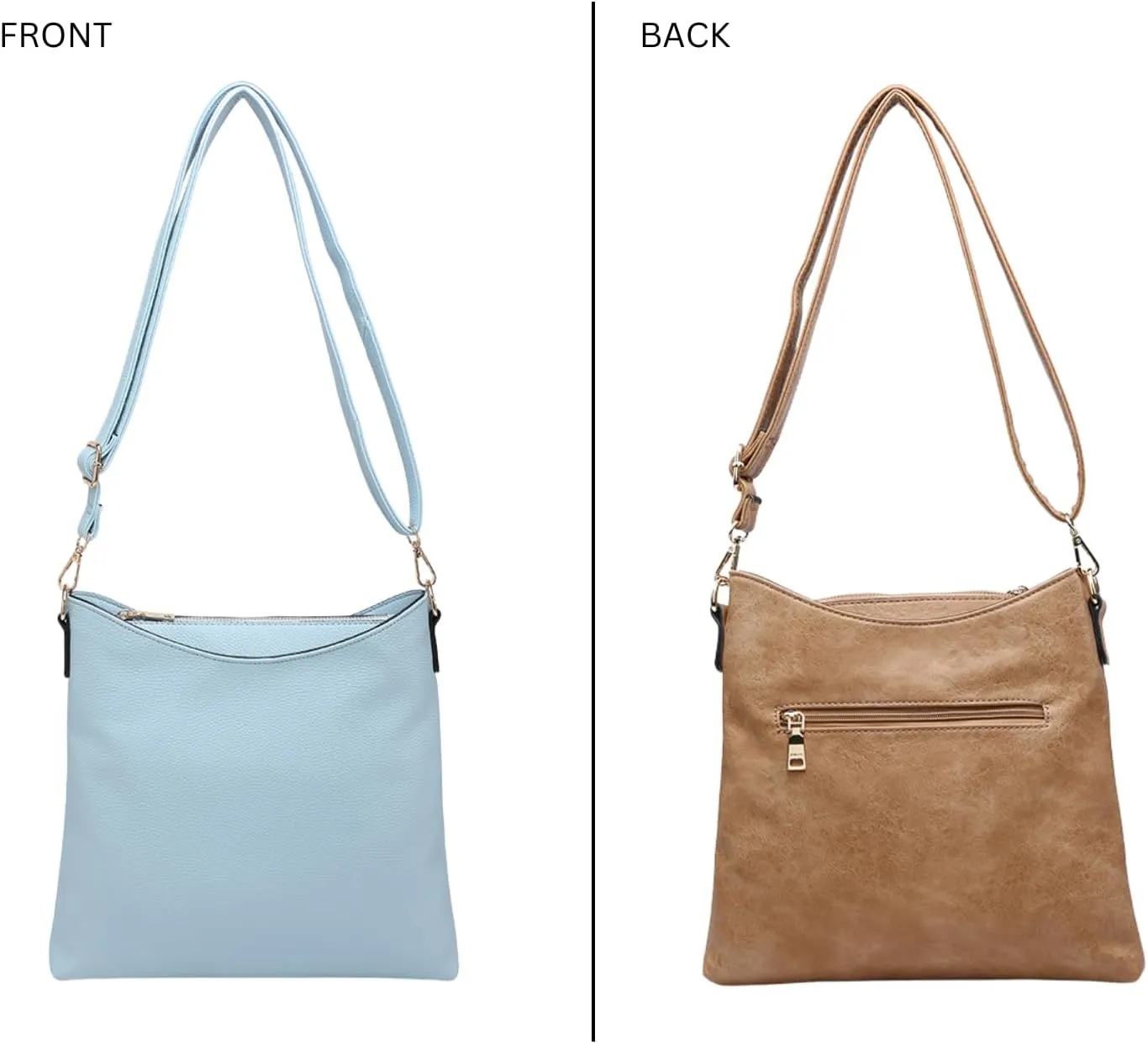 JEN & CO. Emma Crossbody Bags for Women Trendy Vegan Leather Purses Shoulder Handbags with Adjustable Strap