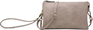 JEN & CO. Riley Small Crossbody Bags Vegan Leather Wristlet Wallets Clutch Purses Shoulder Handbag for Women