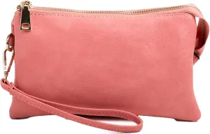 JEN & CO. Riley Small Crossbody Bags Vegan Leather Wristlet Wallets Clutch Purses Shoulder Handbag for Women