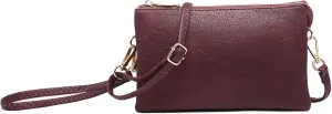 JEN & CO. Riley Small Crossbody Bags Vegan Leather Wristlet Wallets Clutch Purses Shoulder Handbag for Women