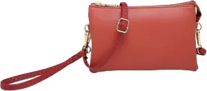 JEN & CO. Riley Small Crossbody Bags Vegan Leather Wristlet Wallets Clutch Purses Shoulder Handbag for Women