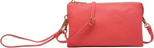 JEN & CO. Riley Small Crossbody Bags Vegan Leather Wristlet Wallets Clutch Purses Shoulder Handbag for Women