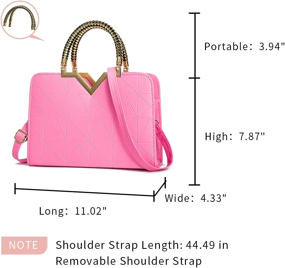 JHVYF Purses for Women Fashion Handbag Ladies Satchel Bags PU Leather Top Handle Shoulder Tote Bags