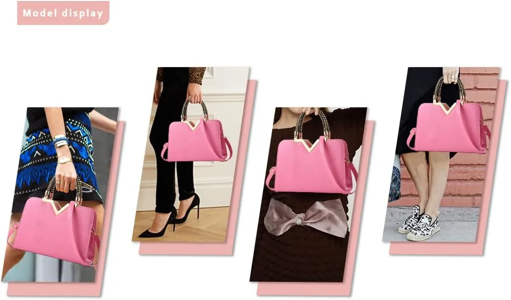 JHVYF Purses for Women Fashion Handbag Ladies Satchel Bags PU Leather Top Handle Shoulder Tote Bags