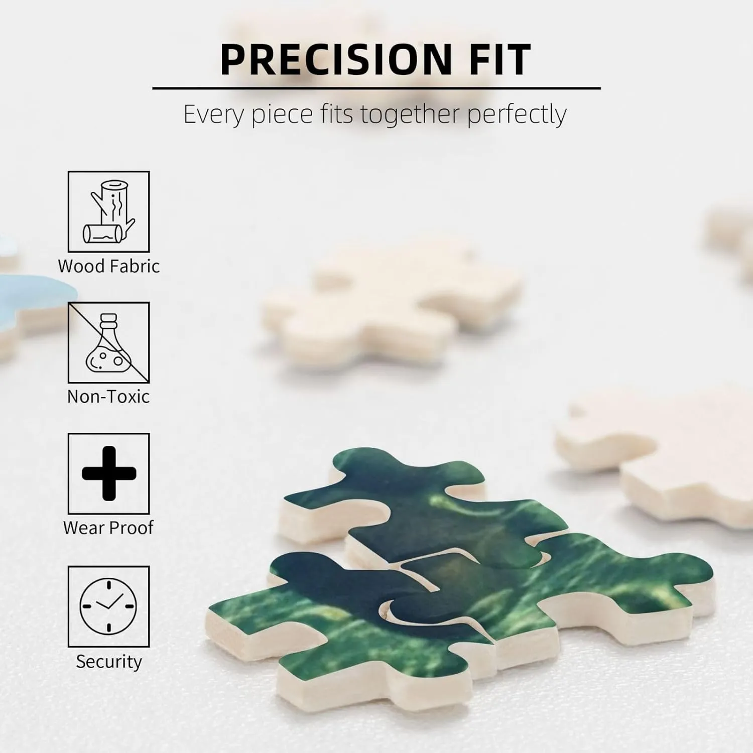 Jigsaw Puzzle Personalized 300 Pieces Puzzles with Storage Bag Clear Lake Water Photos Puzzles Wooden Home Decor Wall Art Custom Picture Puzzle Gift for Wedding Birthday Couple Lovers 10.2"x15"