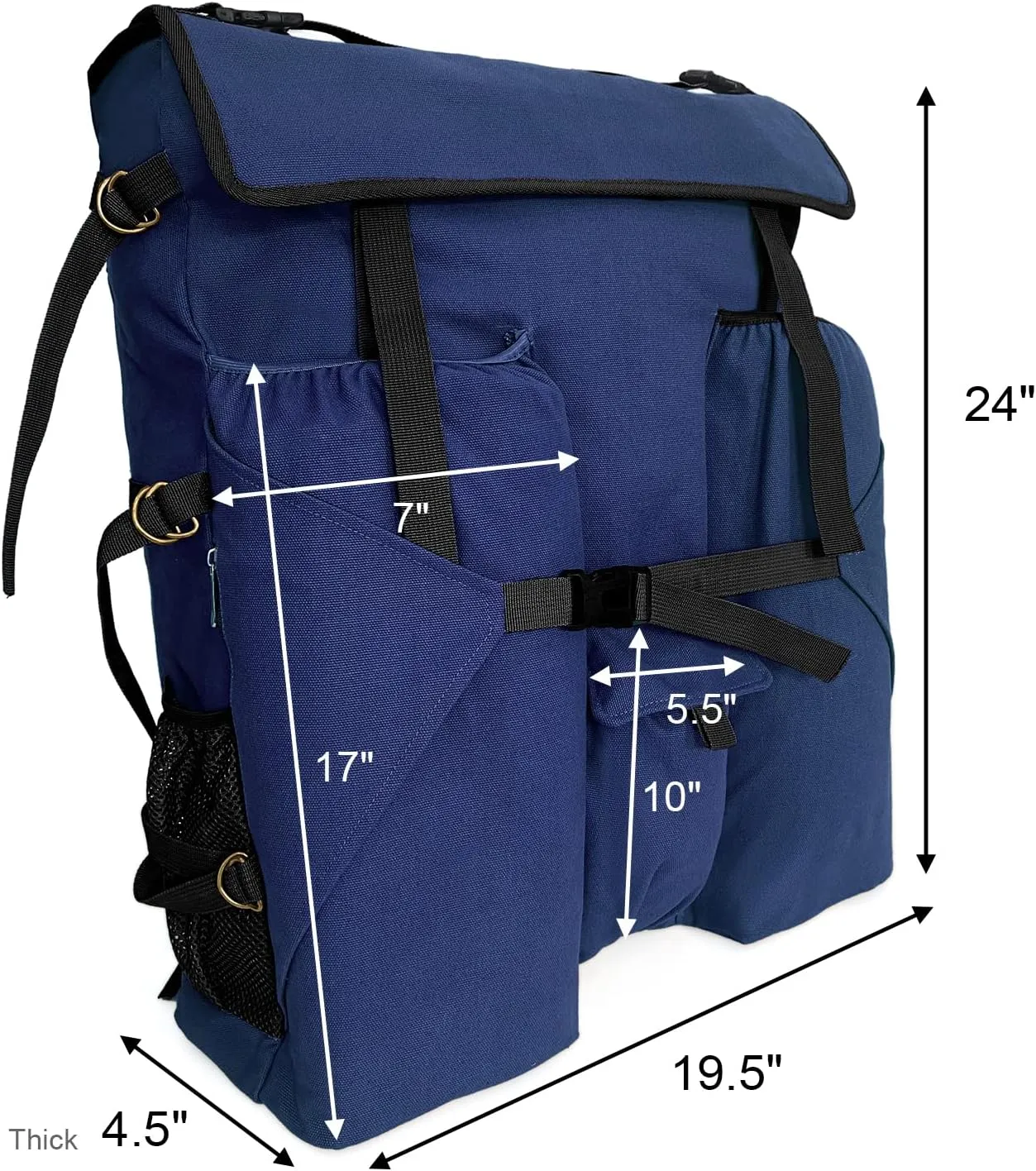 JJRING Heavy Duty Plein Air Artist Backpack with Handheld Strap, Art Supply Tote Bag for Carrying 18x24 Artwork, Drawing Boards (Blue)