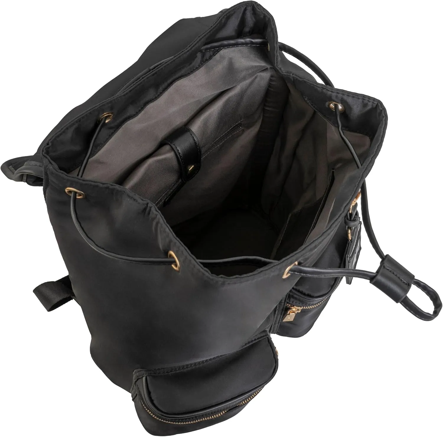 Joan & David 17" Backpack with Laptop Sleeve, Luggage Strap, 2 Front Zipper Compartments, Anti-theft Snap Buckle Closure, Adjustable Straps with TSA Approved Bottles (Black)