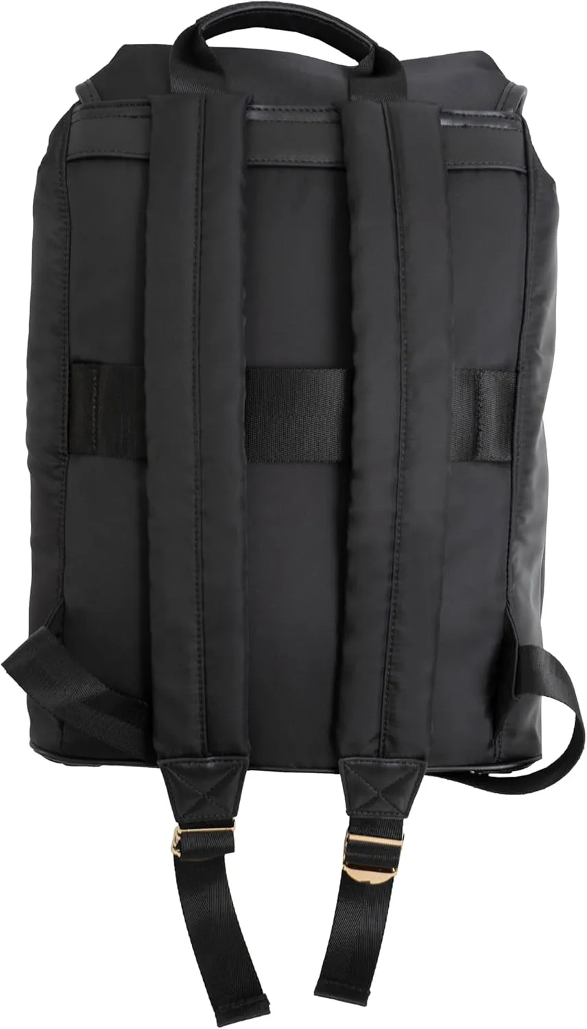 Joan & David 17" Backpack with Laptop Sleeve, Luggage Strap, 2 Front Zipper Compartments, Anti-theft Snap Buckle Closure, Adjustable Straps with TSA Approved Bottles (Black)