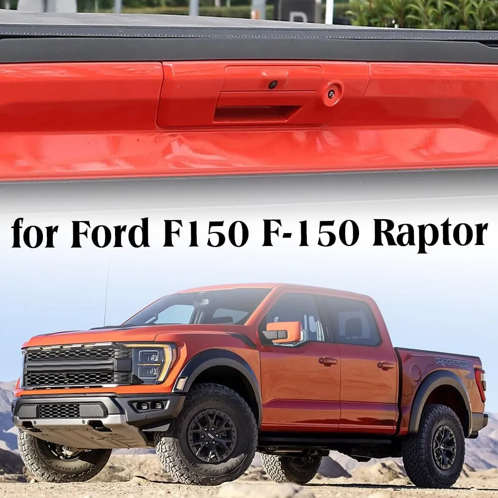 Jogon Dry Carbon Fiber Tailgate Handle Cover for Ford F150 Raptor Lariat Platinum King Ranch XLT 2021 2022 2023 2024 Rear Door Handle Trim, Trunk Lid Bezel (Glossy Carbon)