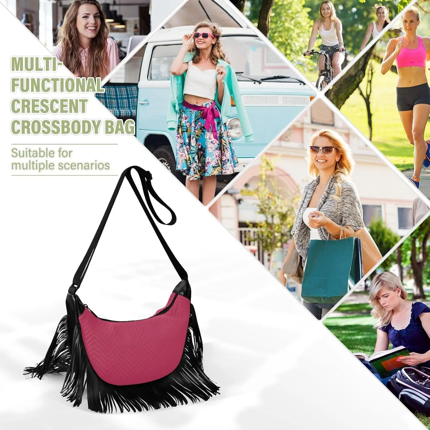 Joko Ivery Crossbody Handbags for Women Ample Capacity Shoulder Bag with Adjustable Strap Durable Travel Purse