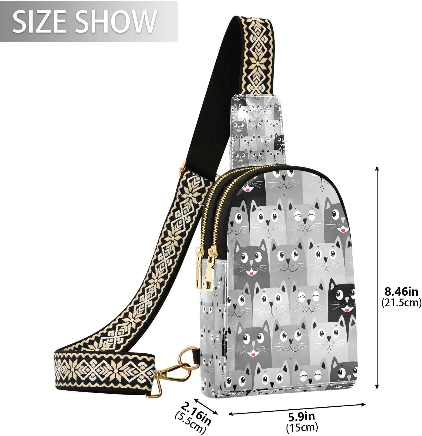 JSTEL Leather Crossbody Sling Bags for Women,Leather Crossbody Purses Leather Crossbody Bag Sling Purse