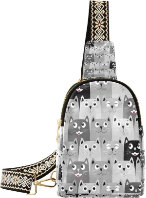 JSTEL Leather Crossbody Sling Bags for Women,Leather Crossbody Purses Leather Crossbody Bag Sling Purse