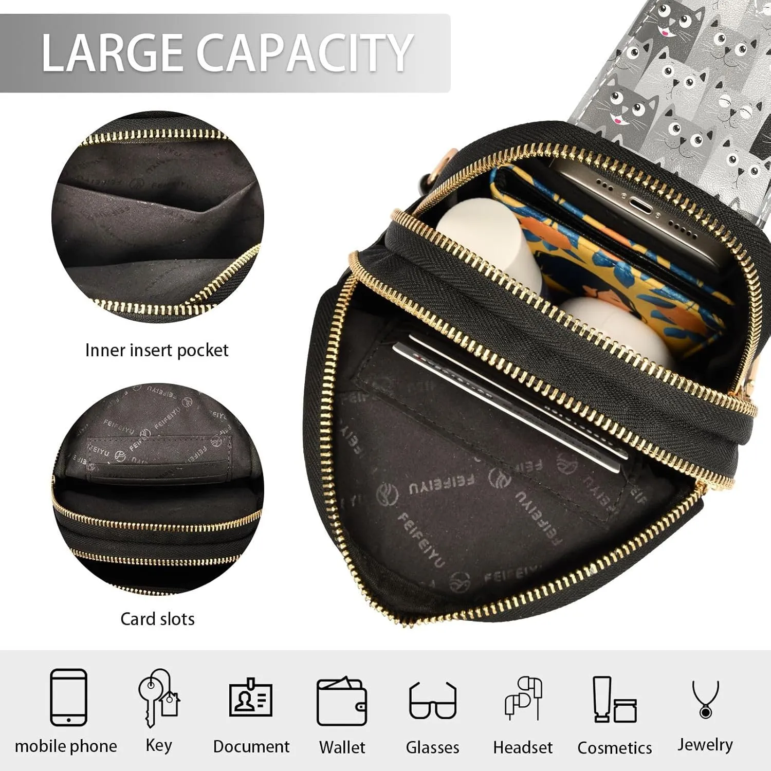 JSTEL Leather Crossbody Sling Bags for Women,Leather Crossbody Purses Leather Crossbody Bag Sling Purse