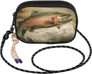 Jump Trout Closeup Crossbody Bags for Women Cell Phone Purses Women's Shoulder Handbags Wallet Purse with Adjustable Strap