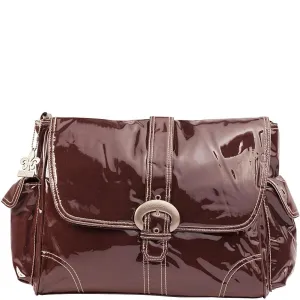 Kalencom Laminated Buckle Bag, Chocolate Corduroy